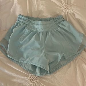 Baby blue lululemon shorts